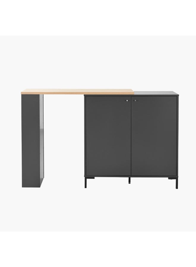 Home Box Siesta Bar Table with Side Cabinet - Image 4